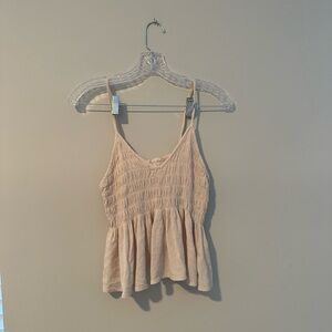 Cream beachy top